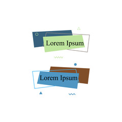 Set of geometric banner. Background for web sites, design template, sticker, label , badge, placard, poster. Eps 10 vector illustration.