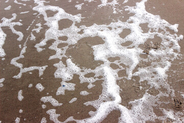 Foam in the shore