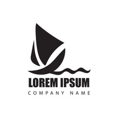 Fototapeta premium abstract logo black color on white background. vector logo design black and white, Vector Illustration. 