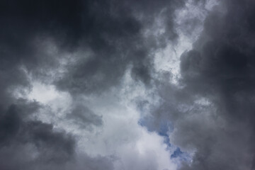 Overcast dark sky with clouds.