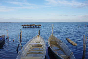 Obraz premium Lesina and its lake - Gargano - Puglia