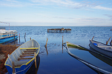 Obraz premium Lesina and its lake - Gargano - Puglia