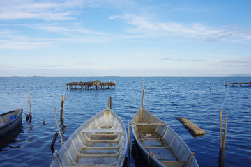 Obraz premium Lesina and its lake - Gargano - Puglia