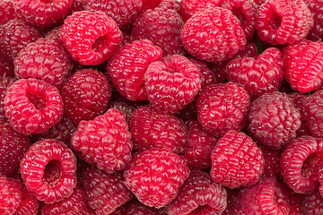 ripe raspberry background. raspberry texture. top view