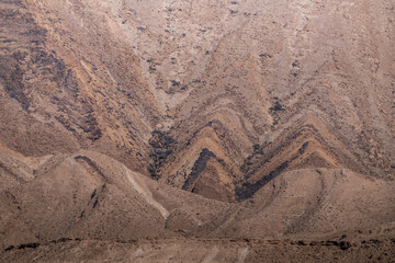 Fototapeta na wymiar view of South mountain in western Tunisia close to Sahara -Tozeur governorate - Tunisia 