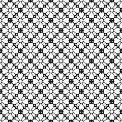 Black and white seamless pattern texture. Greyscale ornamental graphic design. Mosaic ornaments. Pattern template. Vector illustration. EPS10.