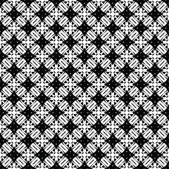 Black and white seamless pattern texture. Greyscale ornamental graphic design. Mosaic ornaments. Pattern template. Vector illustration. EPS10.