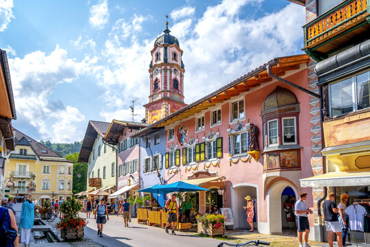 Altstadt, Mittenwald, Karwendel, Bayern, Deutschland	
