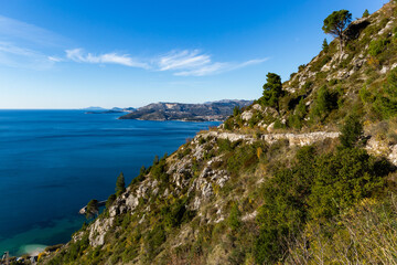 Fototapeta na wymiar View of the Adriatic coast. Dalmatia Region. Croatia