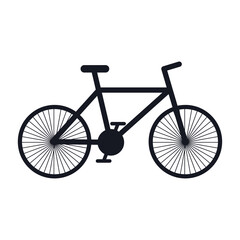 silhouette transportation icon of bicycle,vector illustration