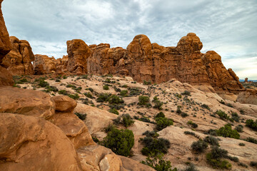 Fototapeta premium Rocks and clouds