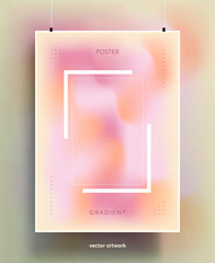 Fototapeta premium Poster covers with color vibrant gradient background. Trendy modern design. Vector templates for placards, banners, flyers, presentations and reports. Vector illustration. Eps10