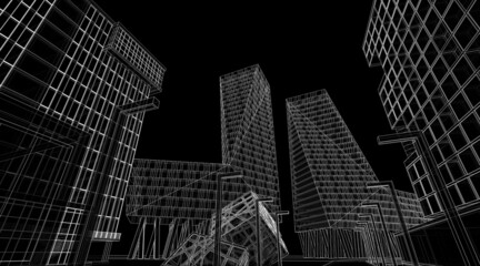 Fototapeta premium skyscrapers in the city