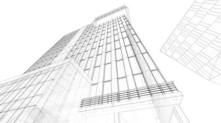 architectural sketch of a building