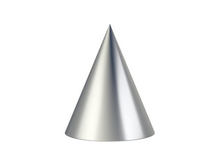 Metal cone isolated on white background. 3d illustration.