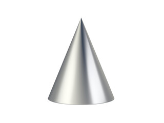 Fototapeta premium Metal cone isolated on white background. 3d illustration.