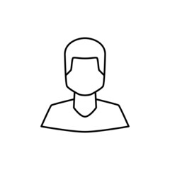 Profile Icon  in black line style icon, style isolated on white background