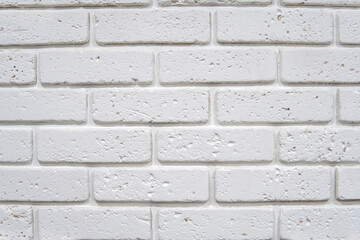 White brick wall background. Painted wall