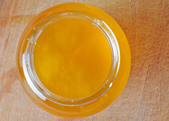 Pure natural honey in a jar