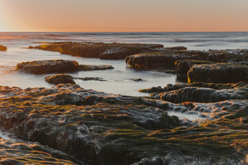 Fototapeta na wymiar King low tide tools at sunset