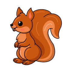 Cute little squirrel cartoon standing