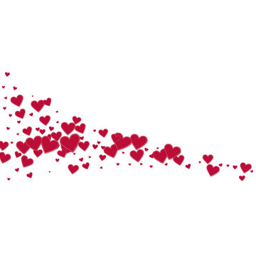 Red heart love confettis. Valentine's day comet dr