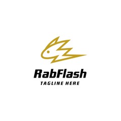 fast rabbit logo icon vector template