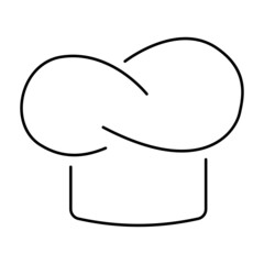 chef hat icon on white background, vector illustration.