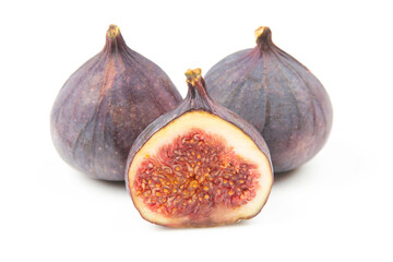 fresh figs on a white background. Vitamin products