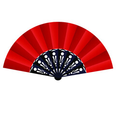 red folding vector fan