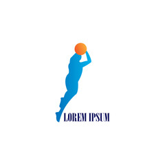 Silhouette of a basketball player