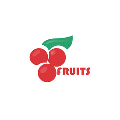 Cherry vector logo design template