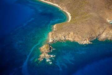 Normand Island and its Bay ¨The Bight ¨ British Virgin Islands Caribbean