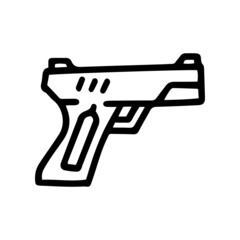 gas gun line vector doodle simple icon