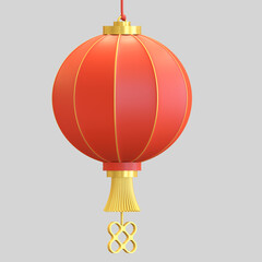 chinese lantern icon chinese new year symbol 3d render illustration