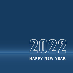 Naklejka na ściany i meble 2022 Happy New Year with classic blue background