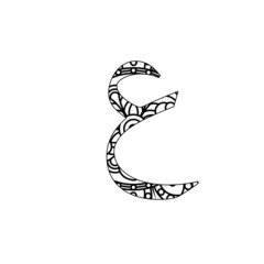 Arabic alphabet mandala vector and line art. Arabic alphabet Mandala coloring page.