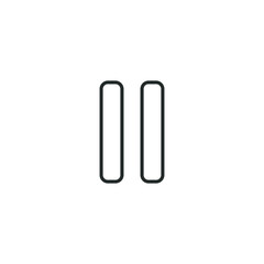 simple vector icon pause editable. isolated on white background. 