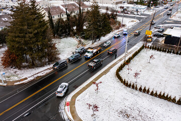 car crash in snowstorm 
