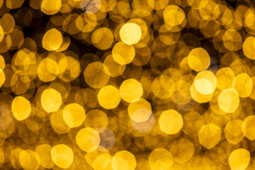 Holiday lights in out of focus. Christmas lights. Holiday background. Winter illuminations.