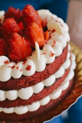 cake with strawberries