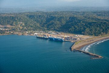 Fototapeta na wymiar Puerto Caldero Shipping Terminal Costa Rica