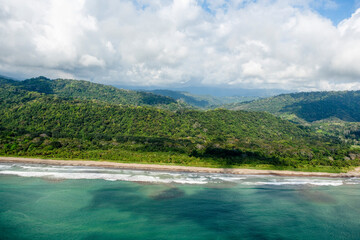 Fototapeta na wymiar Pacific Ocean Sandy Beach Quepos Costa Rica