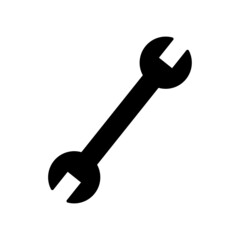 Wrench icon. Outline element. Repair service symbol. Simple design. Modern art. Vector illustration. Stock image. 