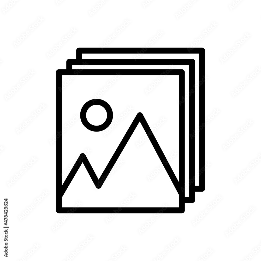 Poster picture icon set. document element. computer files sign. technology concept. flat art. vector illust