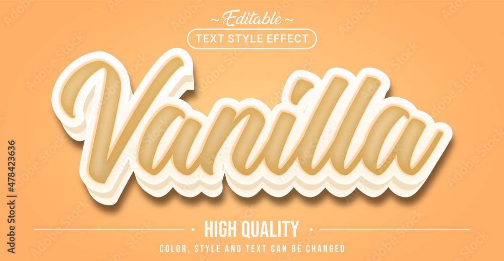 Poster Editable text style effect - Vanilla text style theme.