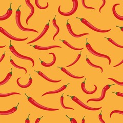 Red hot Chili background seamless