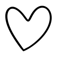 Hand Drawn Heart love Doodle Icon
