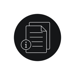 Info document icon design isolated on white background