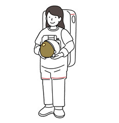 宇宙飛行士の女性